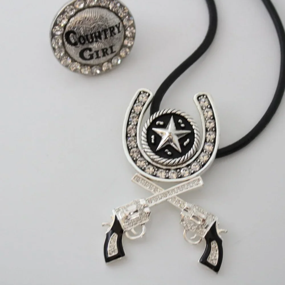 Country Girl Stretch Ring And Western Necklace - Picture 3 of 7